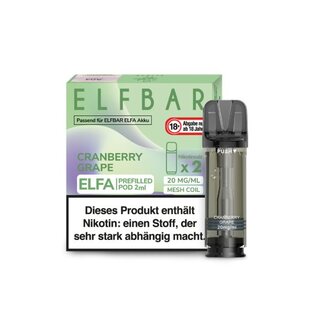 ELFA Elf Bar - Prefilled Pod - Cranberry Grape - 2 Stck kaufen