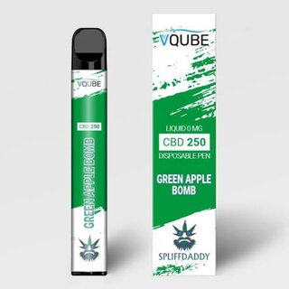 VQube Spliffdaddy CBD 250 - Green Apple Bomb - Einweg E-Shisha - Nikotinfrei kaufen