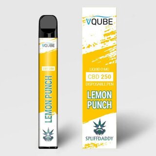VQube Spliffdaddy CBD 250 - Lemon Punch - Einweg E-Shisha - Nikotinfrei kaufen