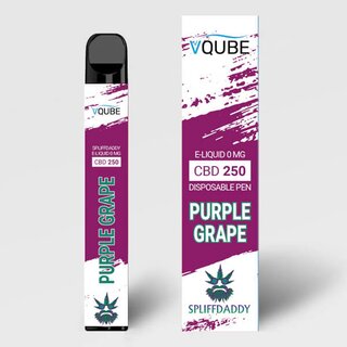 VQube Spliffdaddy CBD 250 - Purple Grape - Einweg E-Shisha - Nikotinfrei kaufen