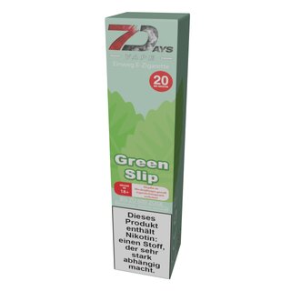 7Days Vape - Green Slip Einweg E-Shisha kaufen