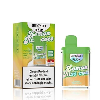 Smokah x Flask Pocket Vape 600 - Einweg E-Shisha - Lemon kiss coco kaufen