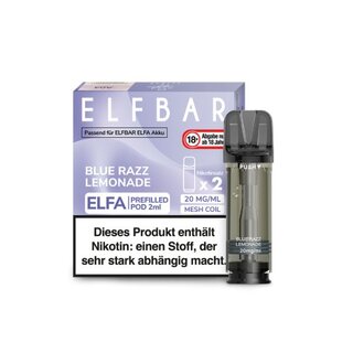 ELFA Elf Bar - Prefilled Pod - Blue Razz Lemonade - 2 Stck kaufen